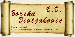 Borika Divljaković vizit kartica
